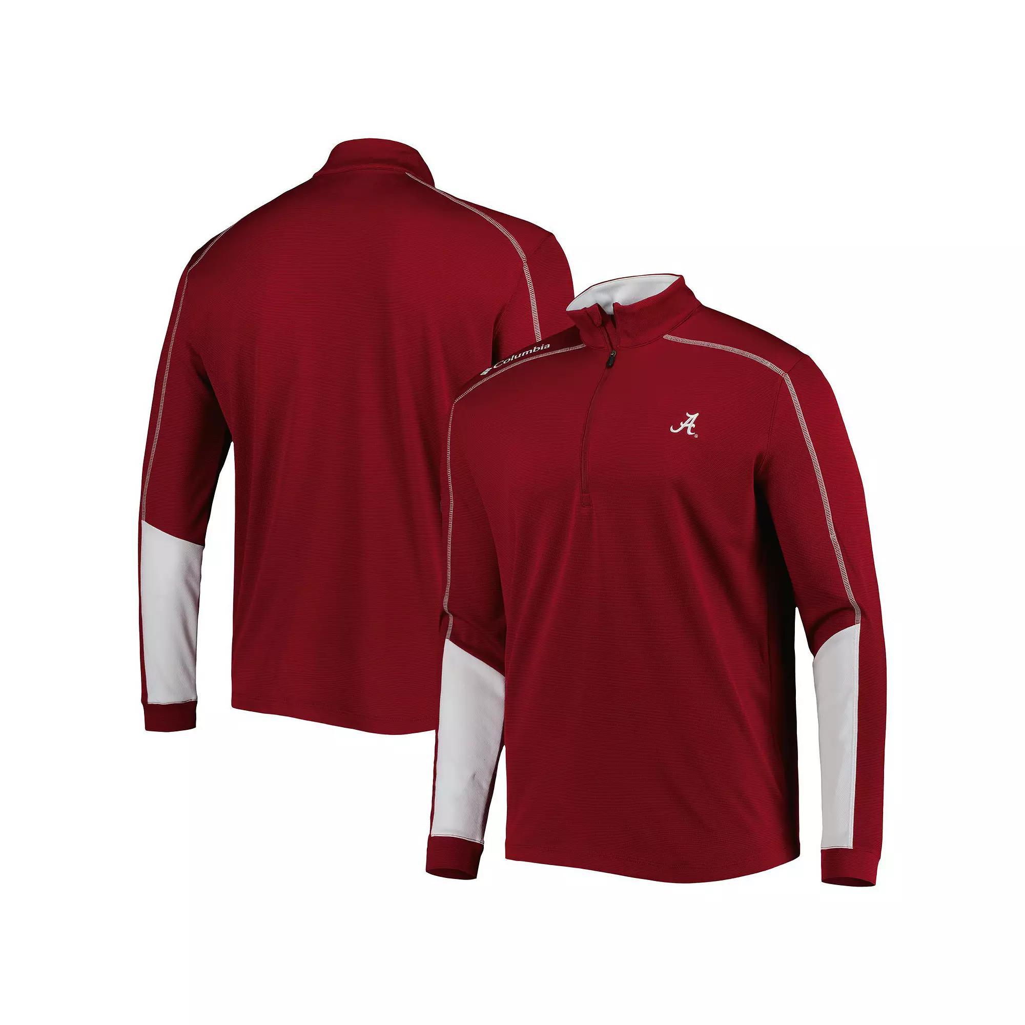 Men's Columbia Crimson Alabama Crimson Tide Shotgun 2.0 Omni-Wick Quarter-Zip Jacket,  Product Image