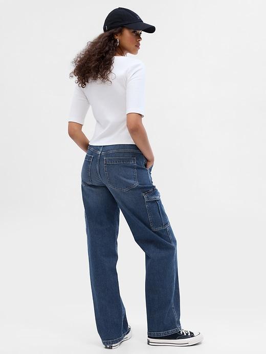 Mid Rise '90s Loose Pinstripe Carpenter Jeans Product Image