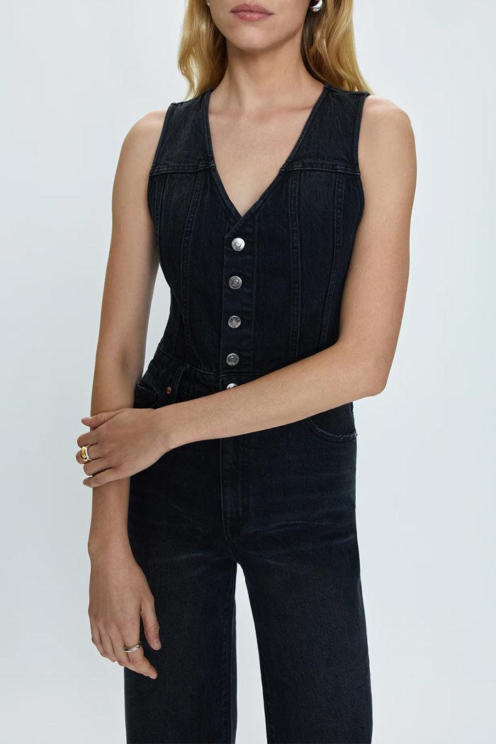 Aria Denim Jumpsuit Product Image