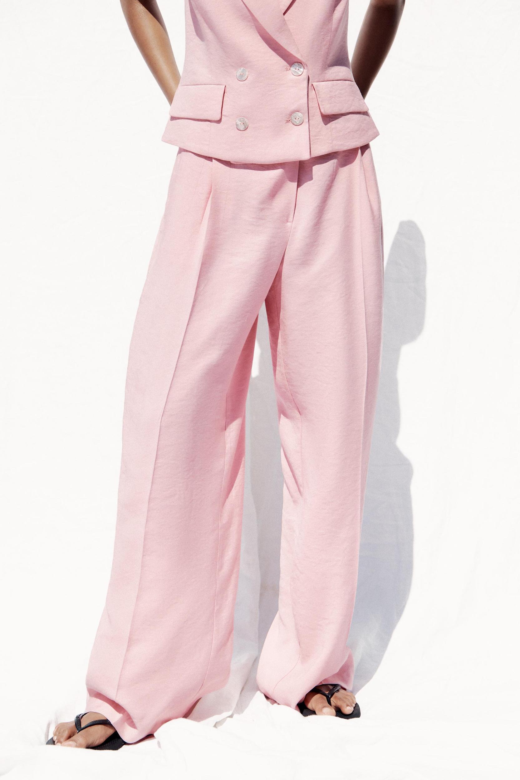 PLEATED WIDE LEG PANTS Product Image