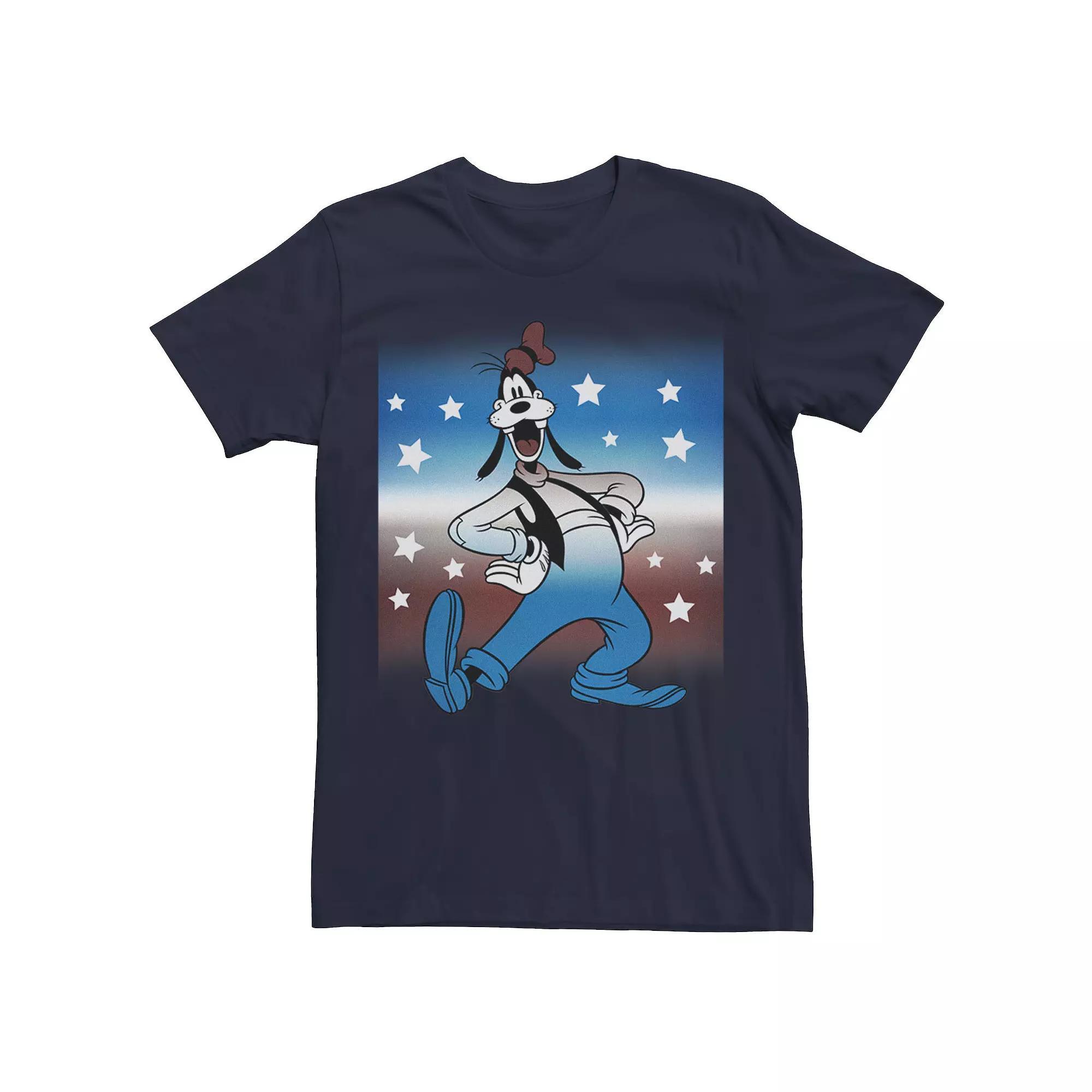 Disney's Mickey And Friends Goofy Men's Americana Portrait Tee, Size: Medium, Blue Product Image