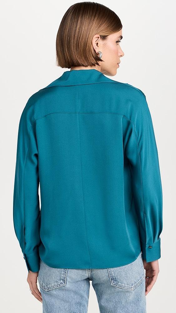 Vince Lapel Collar Blouse | Shopbop Product Image