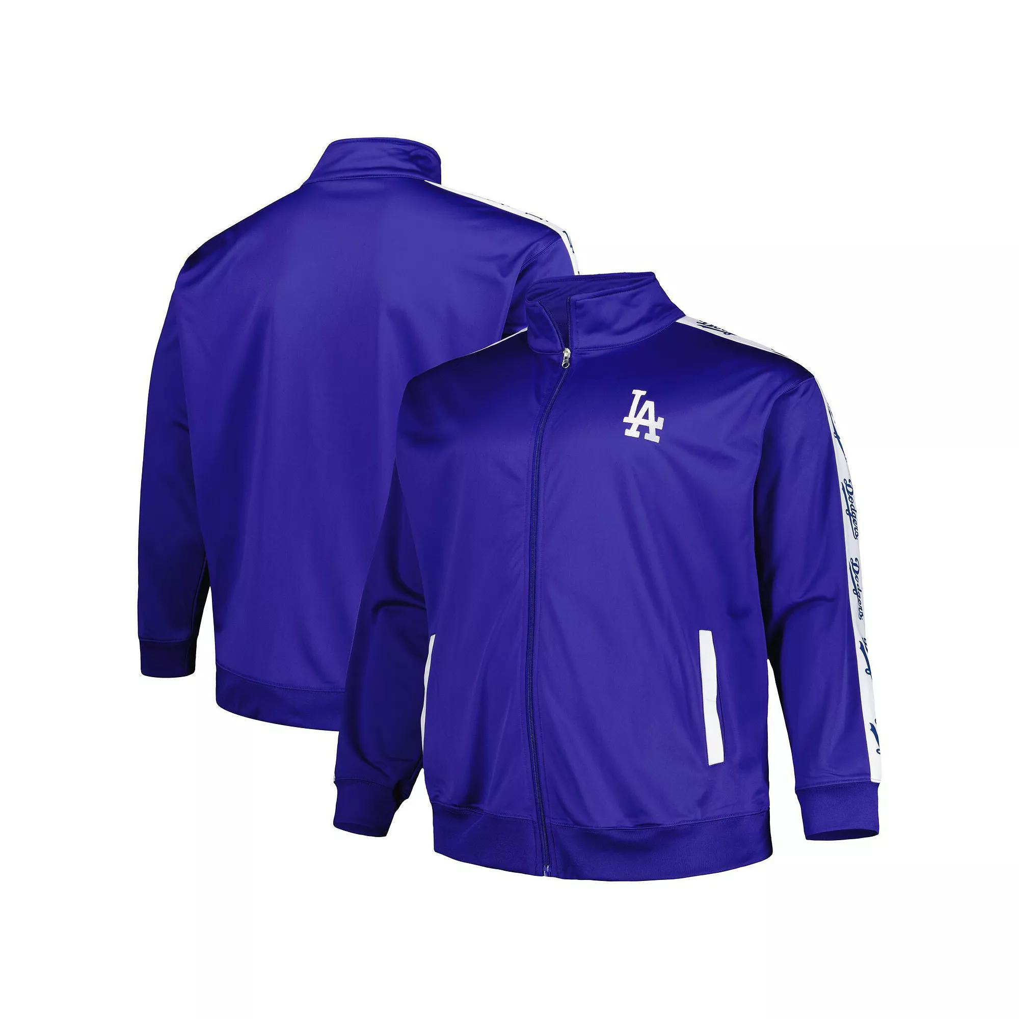 Men's Royal Los Angeles Dodgers Big & Tall Tricot Track Full-Zip Jacket, Size: 3XB, Blue Product Image