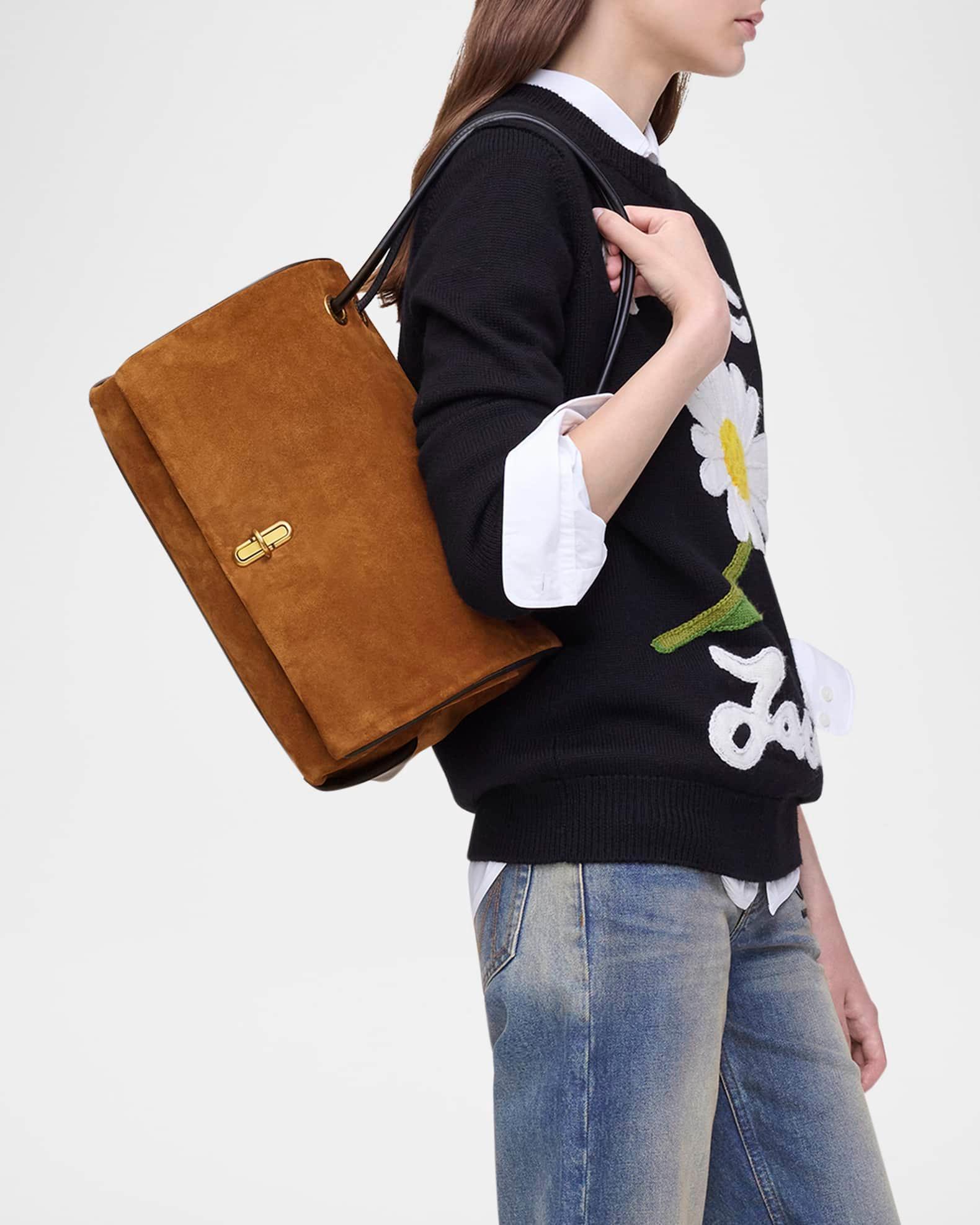 The Large Dual Suede Shoulder Bag  Product Image