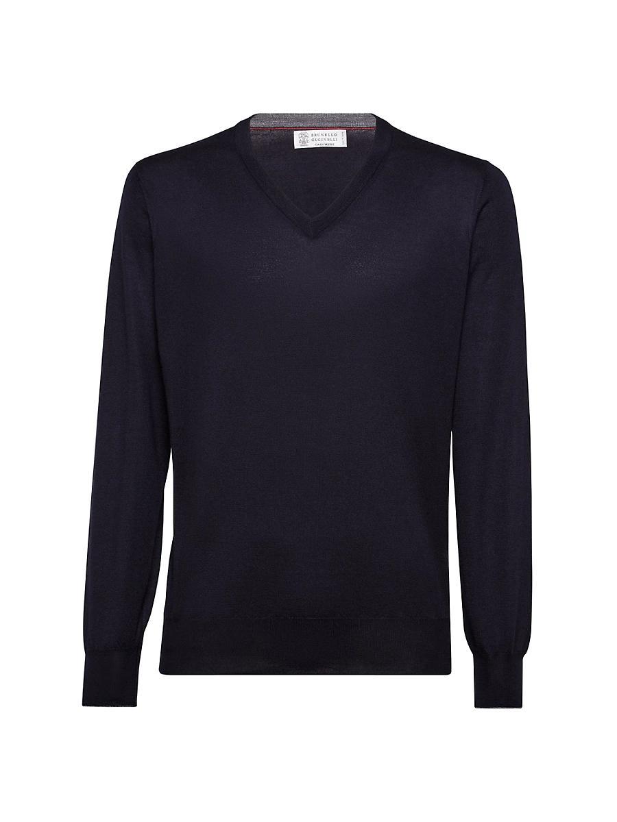 Mens Cashmere and Silk Lightweight Sweater Product Image