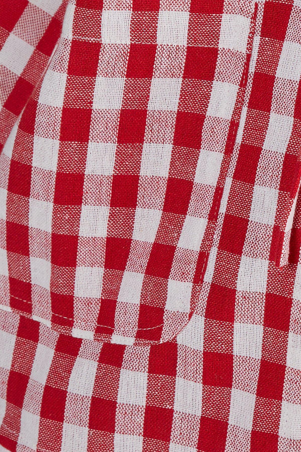 Gingham Tie Front Vest Product Image