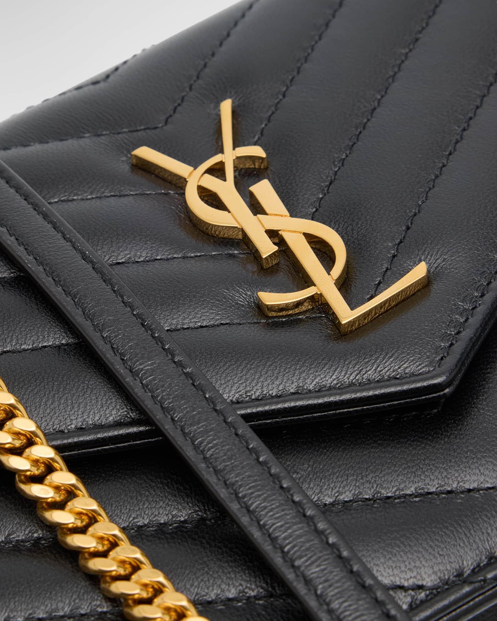 Small YSL Wallet on Chain in Quilted Leather  Product Image