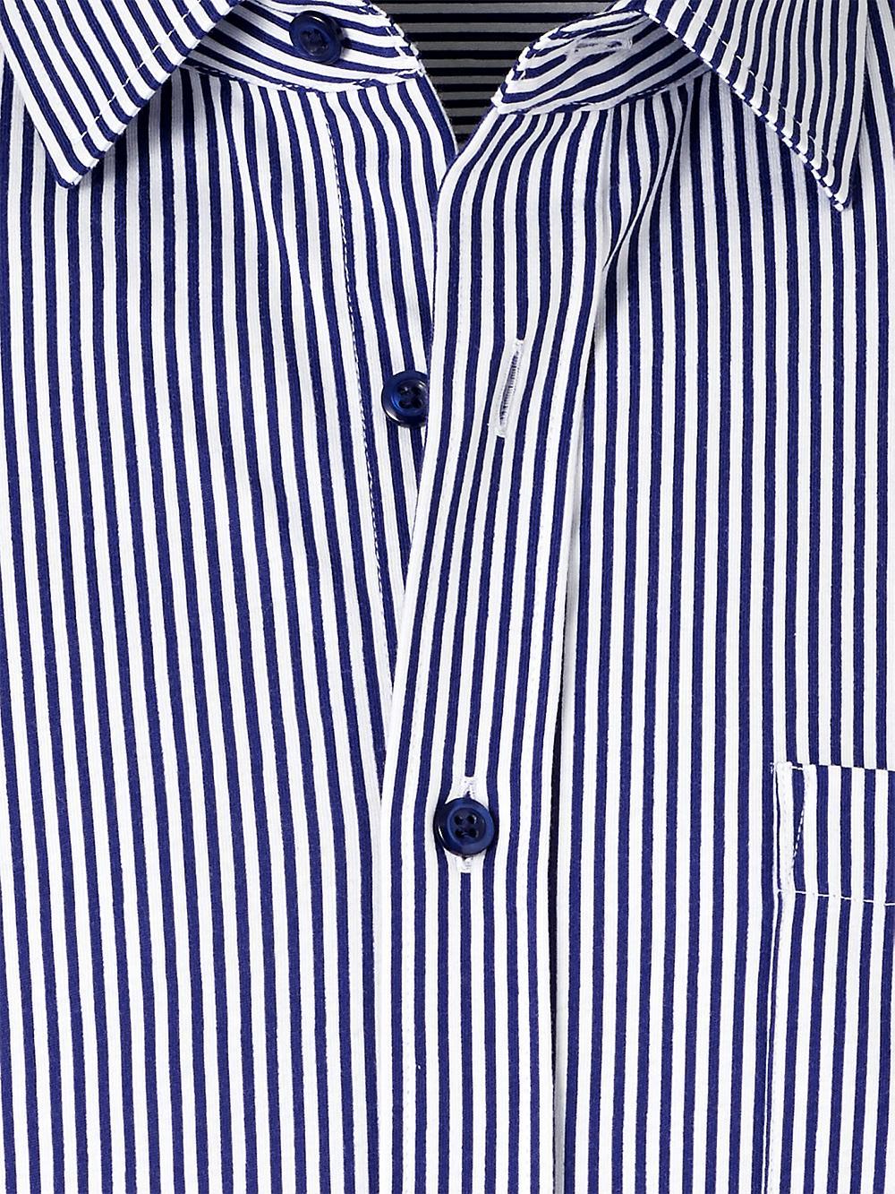 Cotton Button Front Polo - Blue Product Image