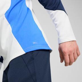 PUMA KING Pro Men's Quarter-zip Top in White/Bluemazing Product Image