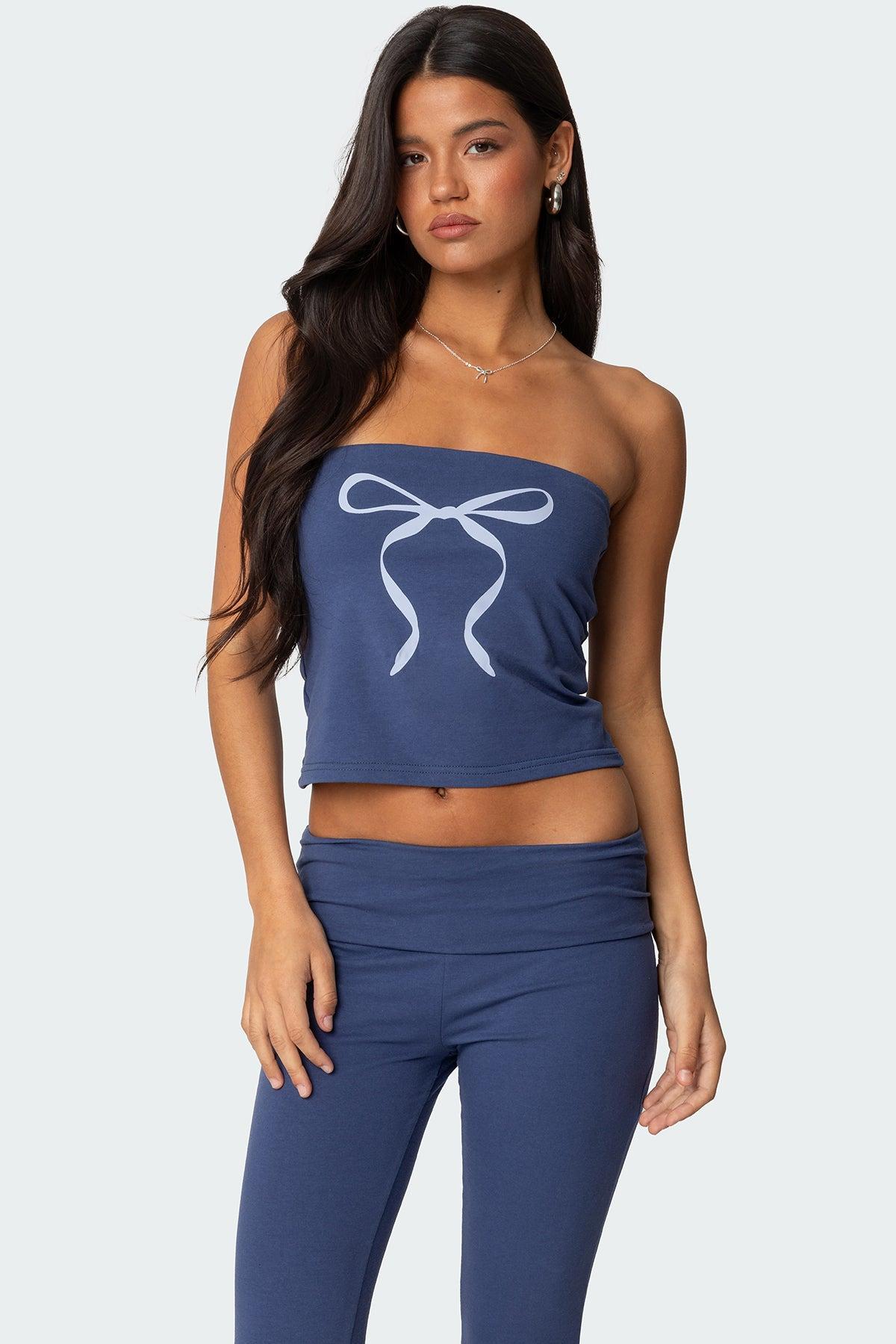 Aiyana Bow Built In Bra Tube Top Product Image