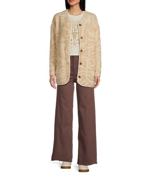 Billabong Fireside Cozy Oversized Printed Sherpa Jacket Product Image