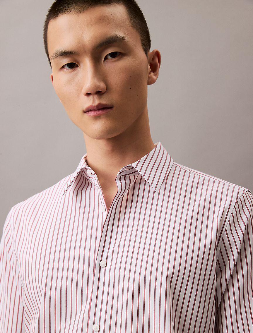 Tech Cotton Slim Button Down Shirt Product Image