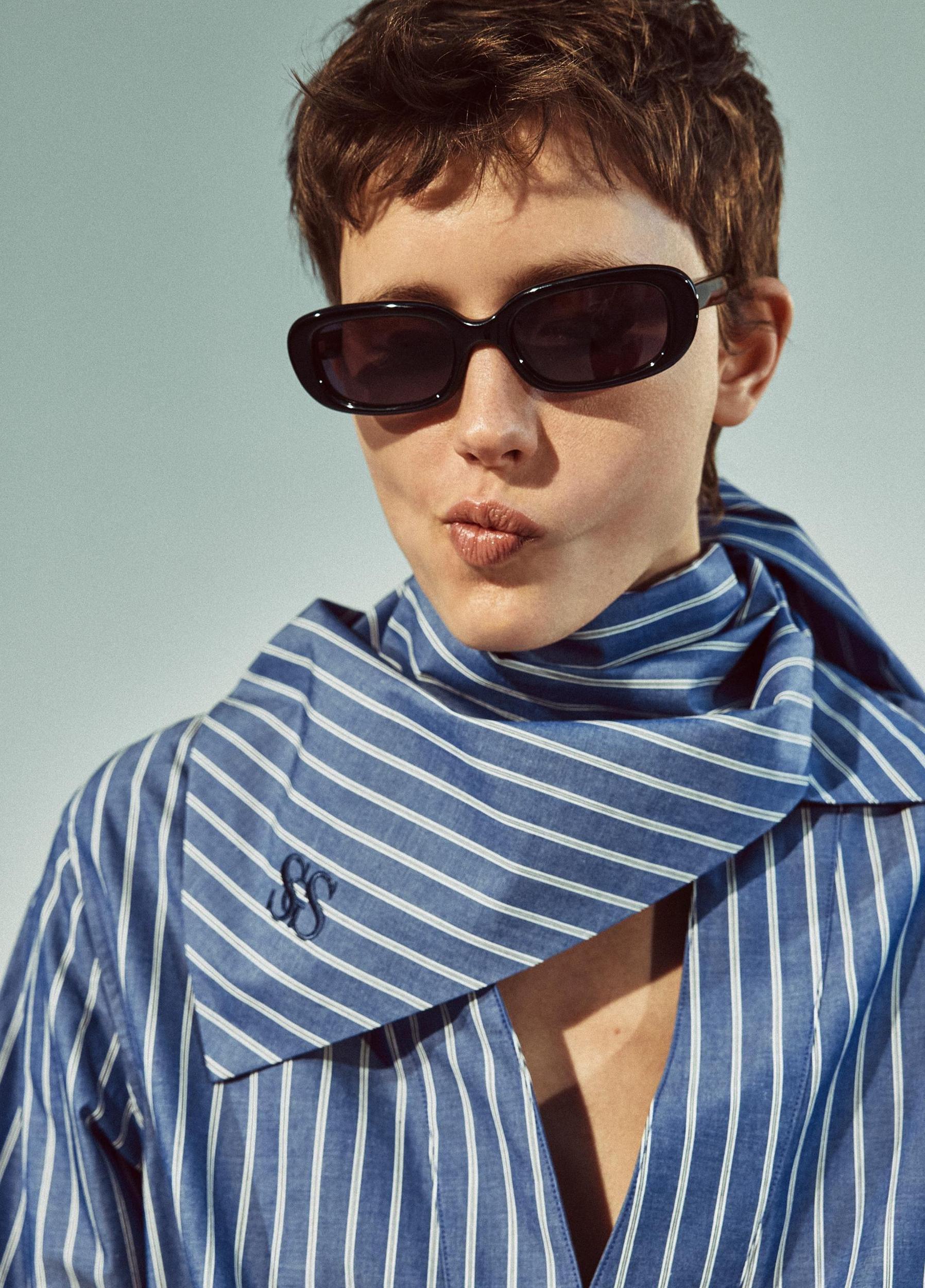 Striped Cotton Relaxed Popover Shirt Product Image