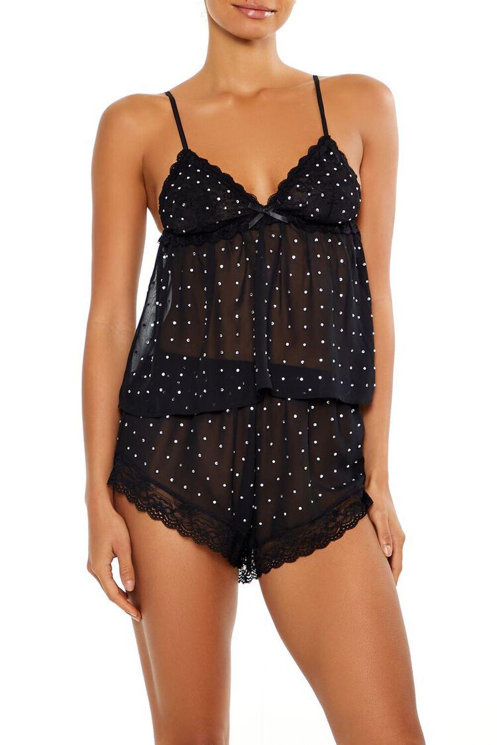 Rhinestone Cami & Shorts Pajama Set | Forever 21 Product Image