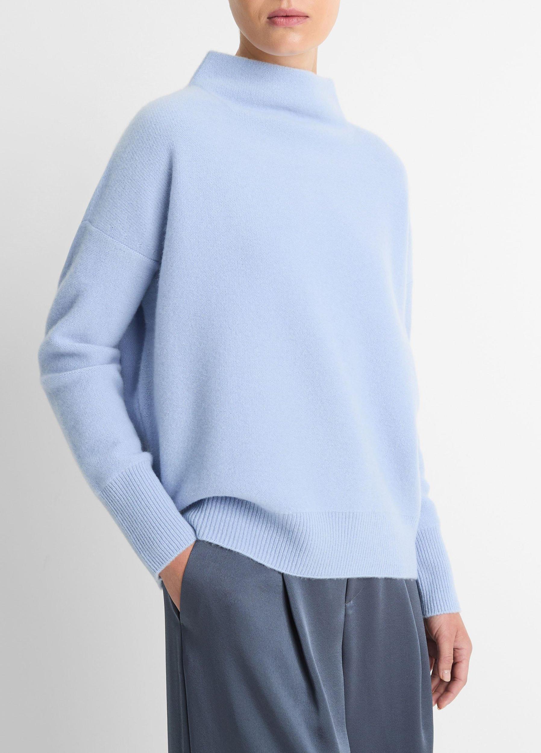 Plush Cashmere Funnel-Neck Sweater Product Image