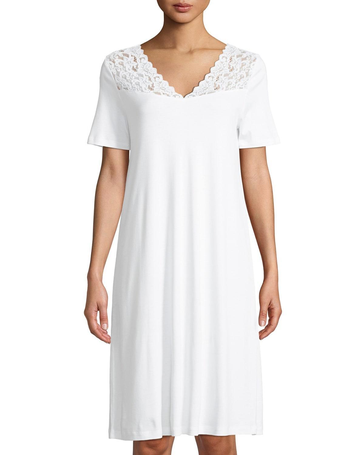 Womens Moments Short-Sleeve Night Gown Product Image