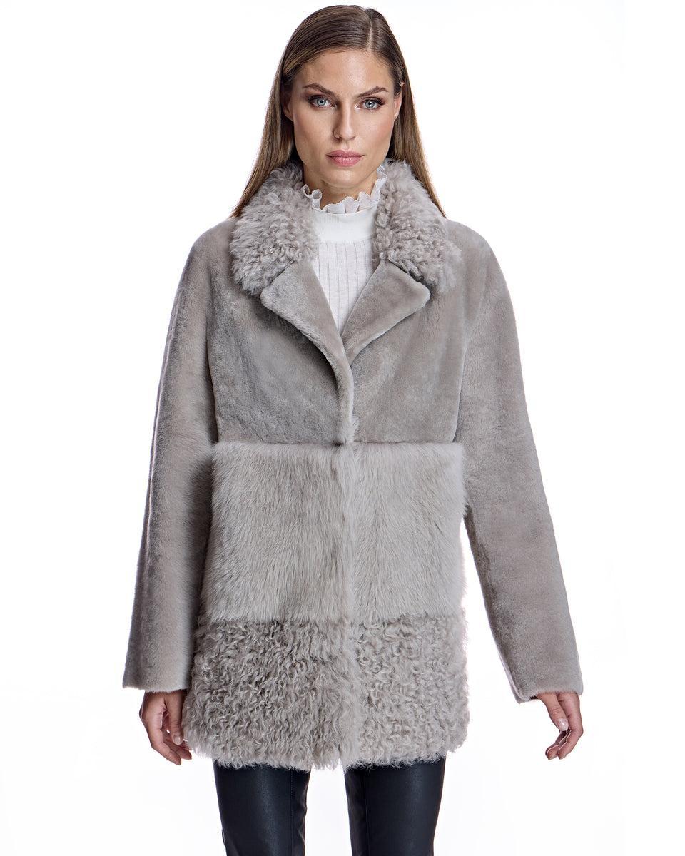 Reversible Mixed Media Shearling Jacket Product Image