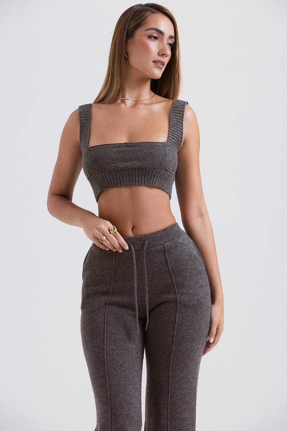 Sia Charcoal Cashmere Blend Bralette - SALE Product Image