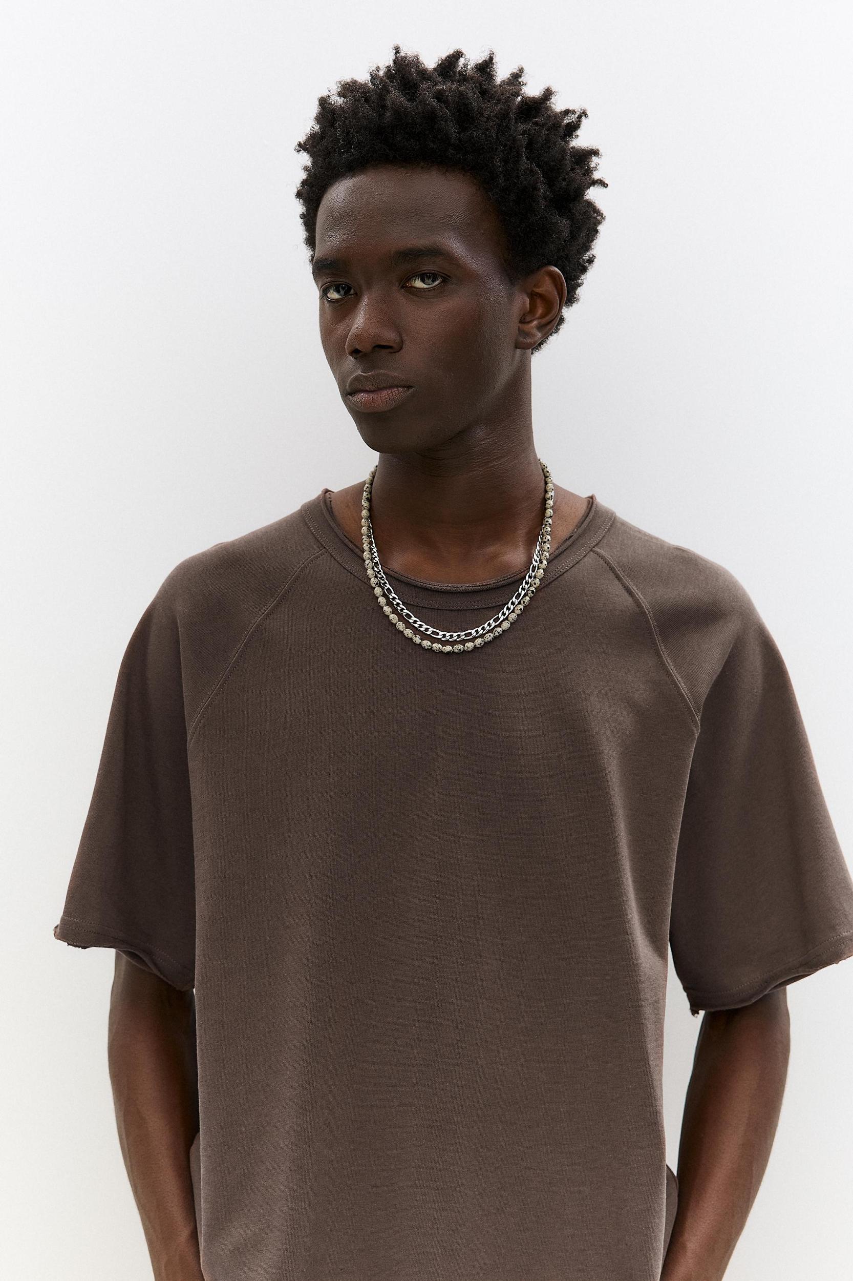 Short sleeve T-shirt with piping Product Image