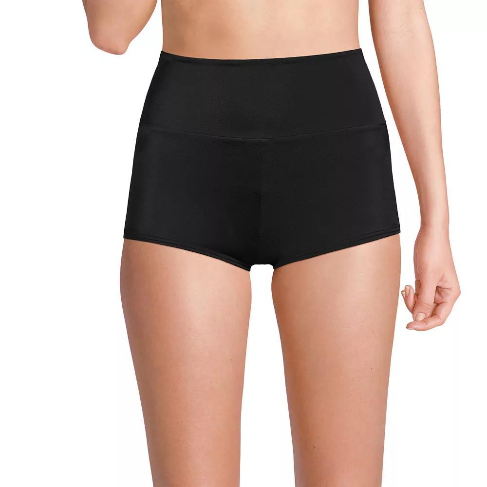 Women's Lands' End Tugless High Waisted Boy Short Swim Bottoms,  Product Image