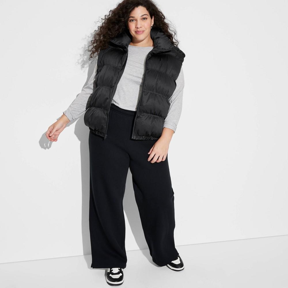 Womens Puffer Vest - Wild Fable Hematite XXL Product Image