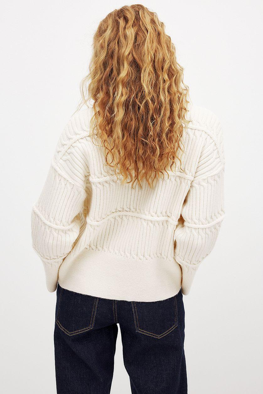 Cable Knitted Turtle Neck Sweater Product Image