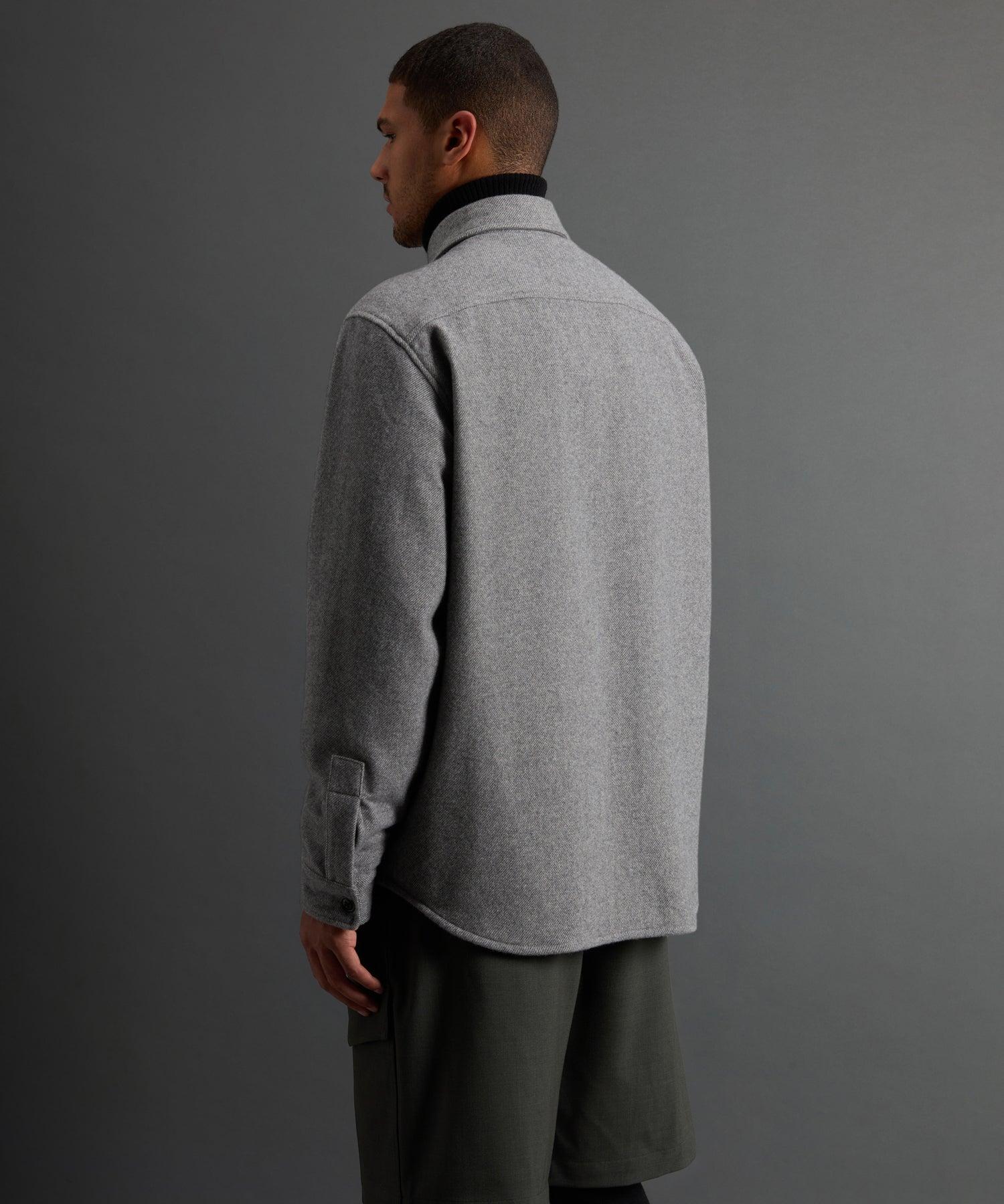 Todd Snyder X Woolrich Cashmere Shirt Jacket in Grey Product Image