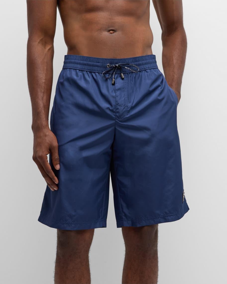 Mens Swim Shorts with Logo Plaque Product Image