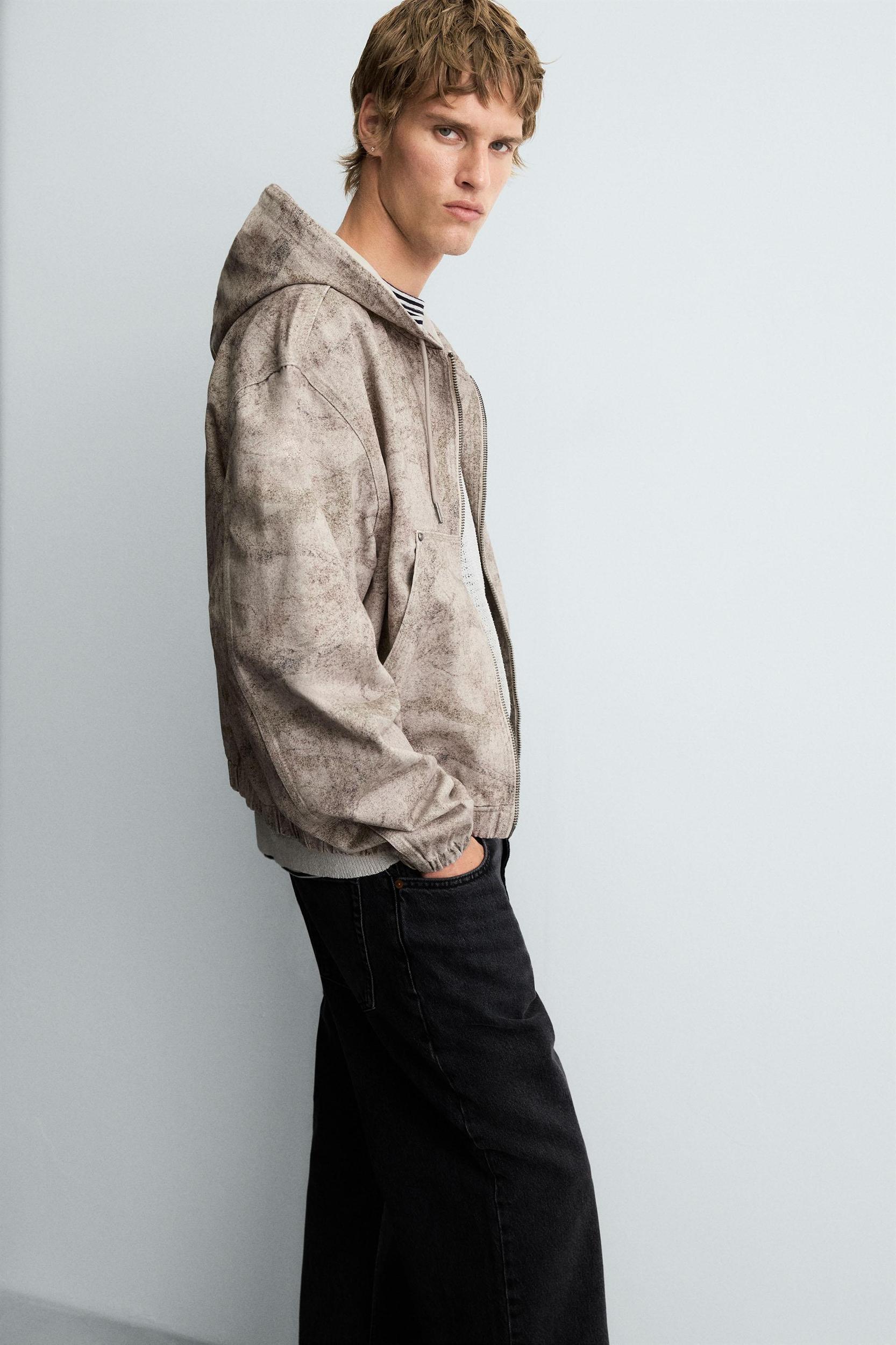 WASHED HOODED JACKET Product Image