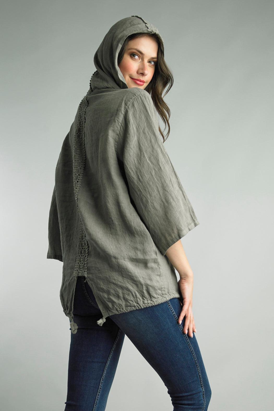 Taupe Linen Jacket Product Image