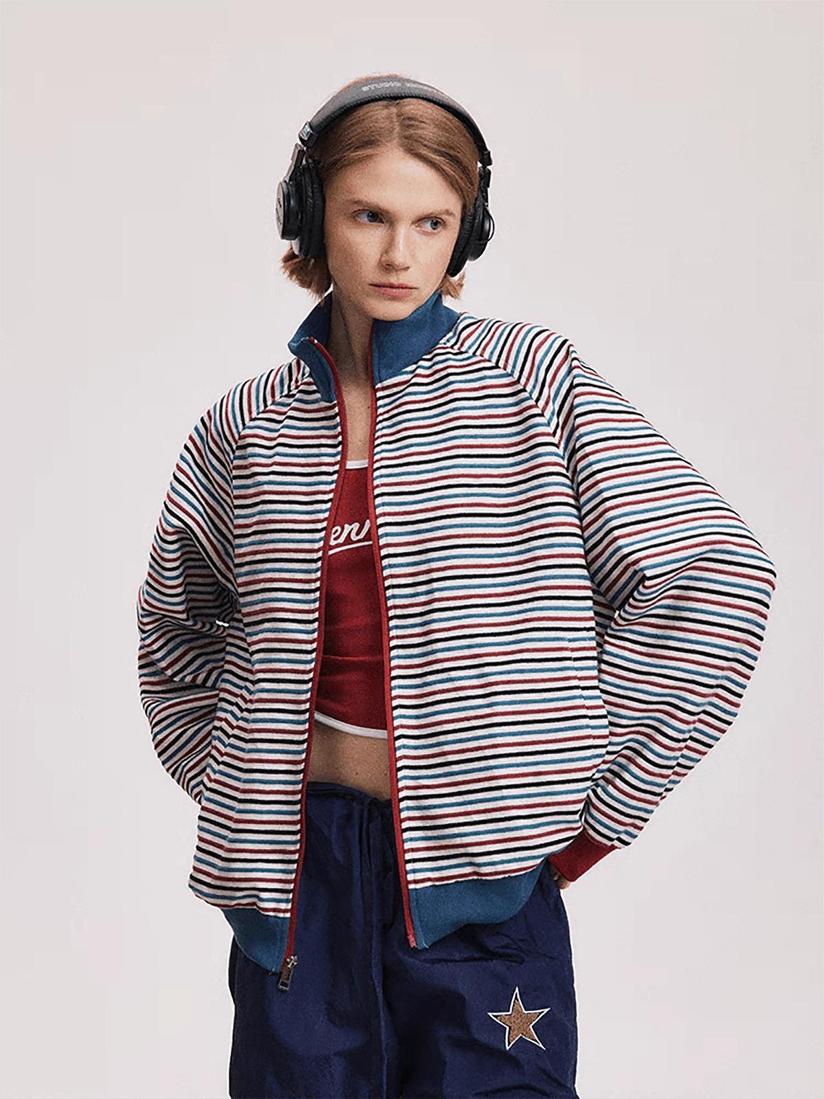 Aelfric Eden Multi Color Stripe Jacket Product Image