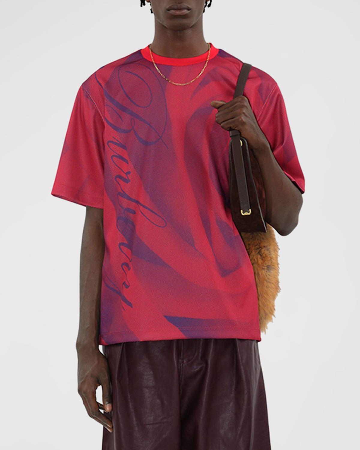 Burberry Football T-shirt in Red Product Image