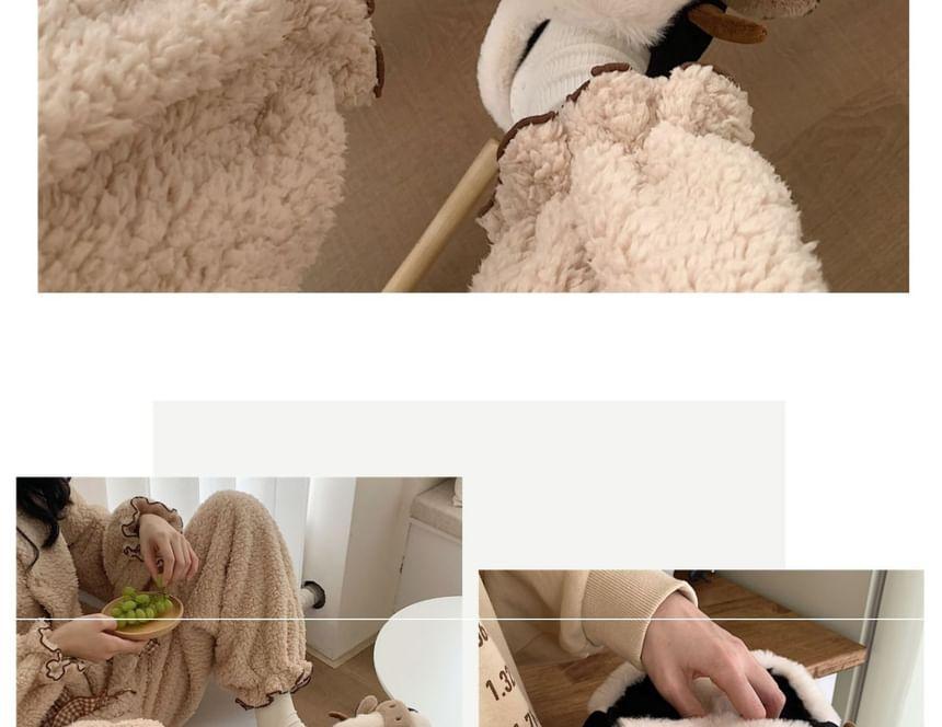 Cow Fluffy Slippers Product Image