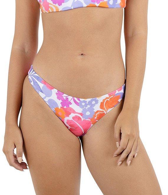 Hurley Island Floral Low Waist Moderate Coverage Hipster Swim Bottom Product Image