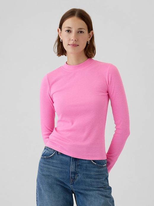 Essential Rib Mockneck T-Shirt Product Image