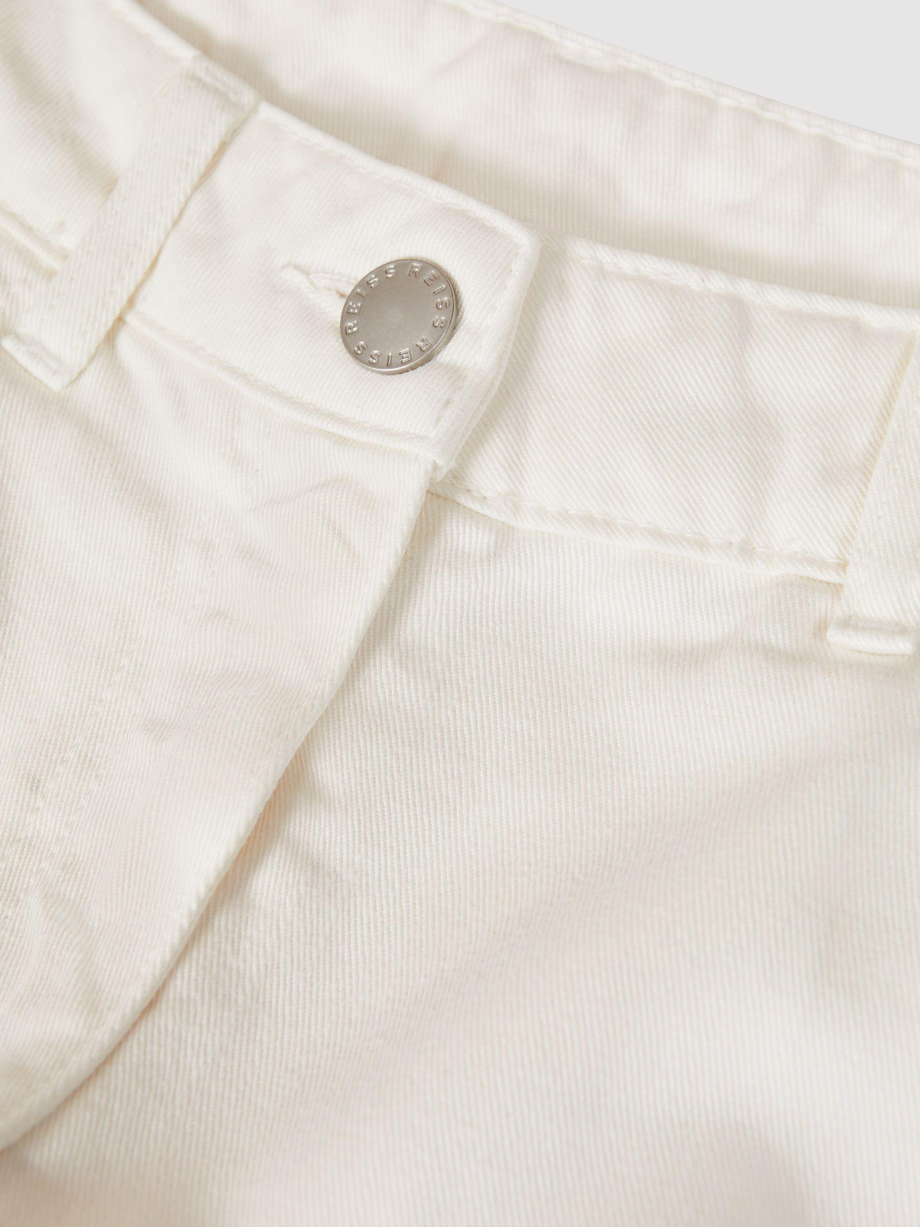 Garment Dyed Wide Leg Trousers in Cream Product Image