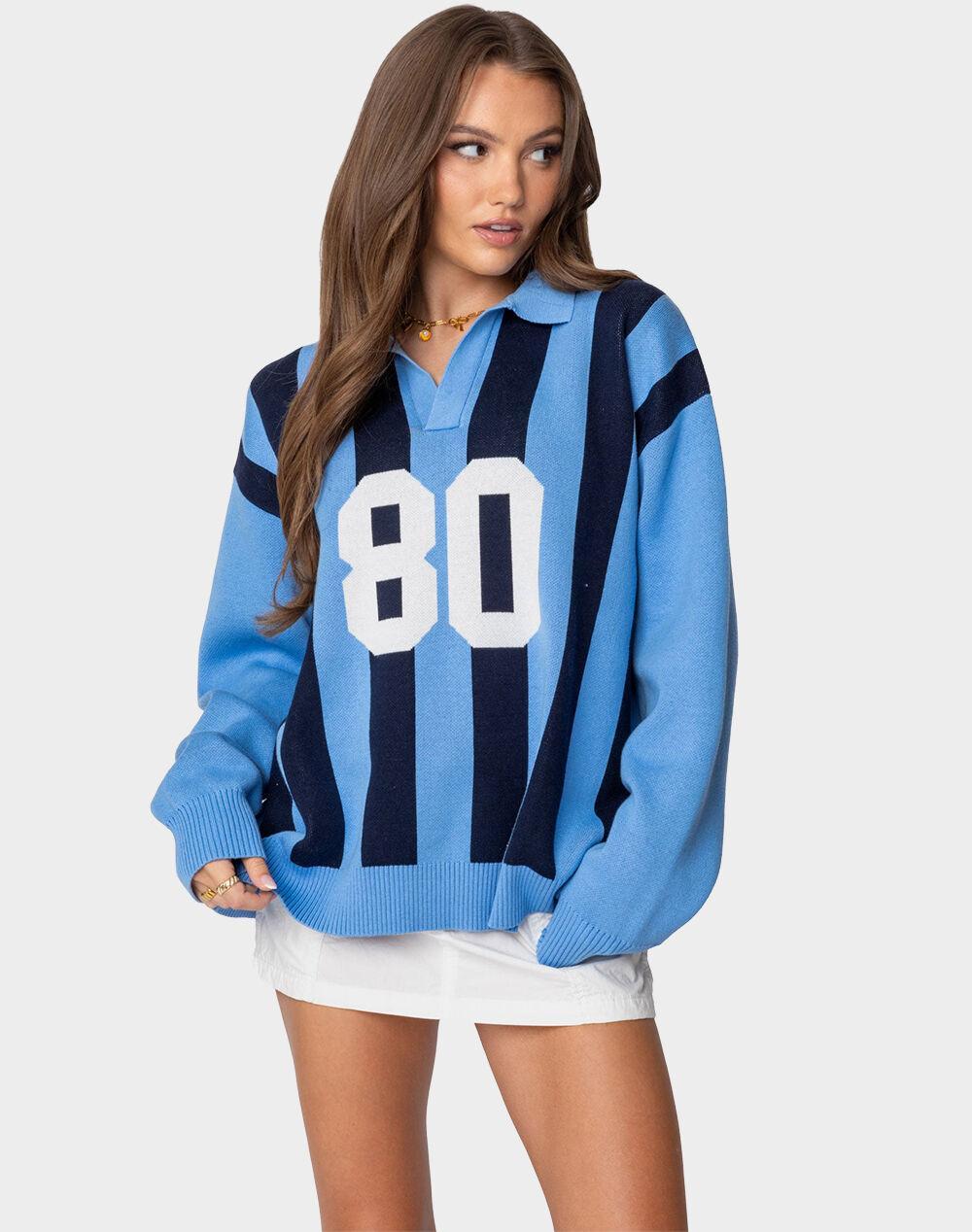 EDIKTED Larson Oversized Polo Sweater Product Image