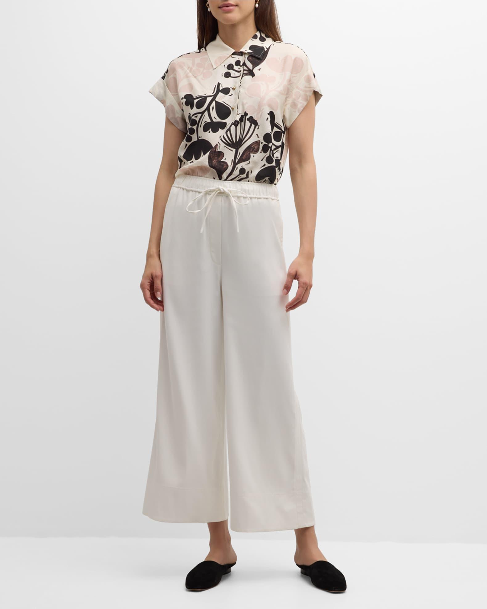 Italian Stretch Twill Straight-Leg Ankle Pull-On Pants Product Image