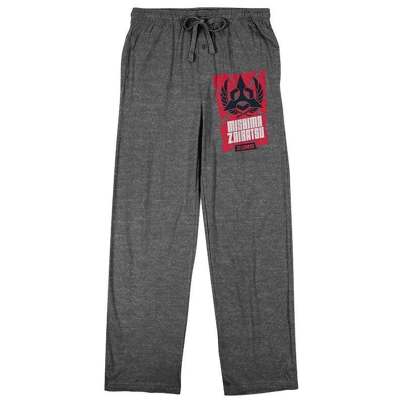 Men's Tekken Mishima Zaibatsu Sleep Pants, Size: Large, Gray Product Image