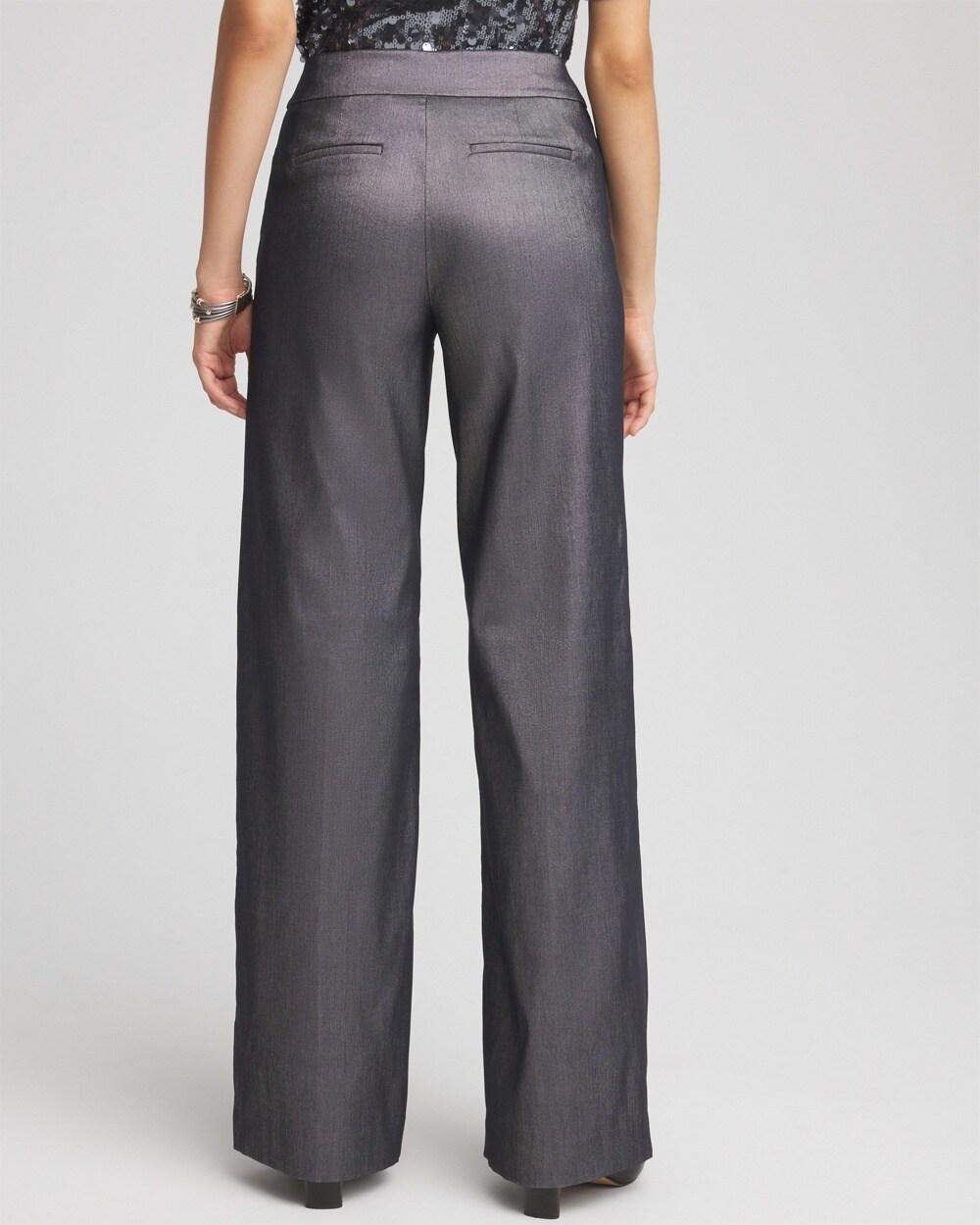 Petite Silver Brigitte Wide Leg Pants Product Image