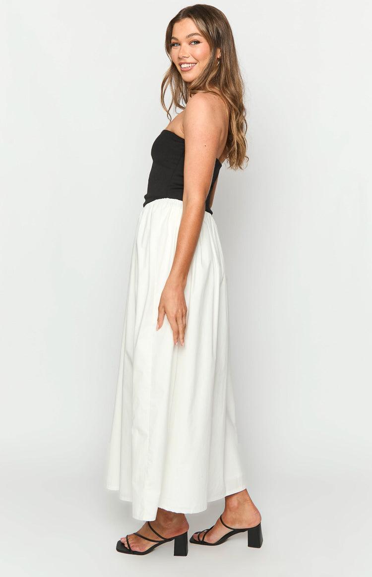 Wakerley Black Contrast Strapless Maxi Dress Product Image
