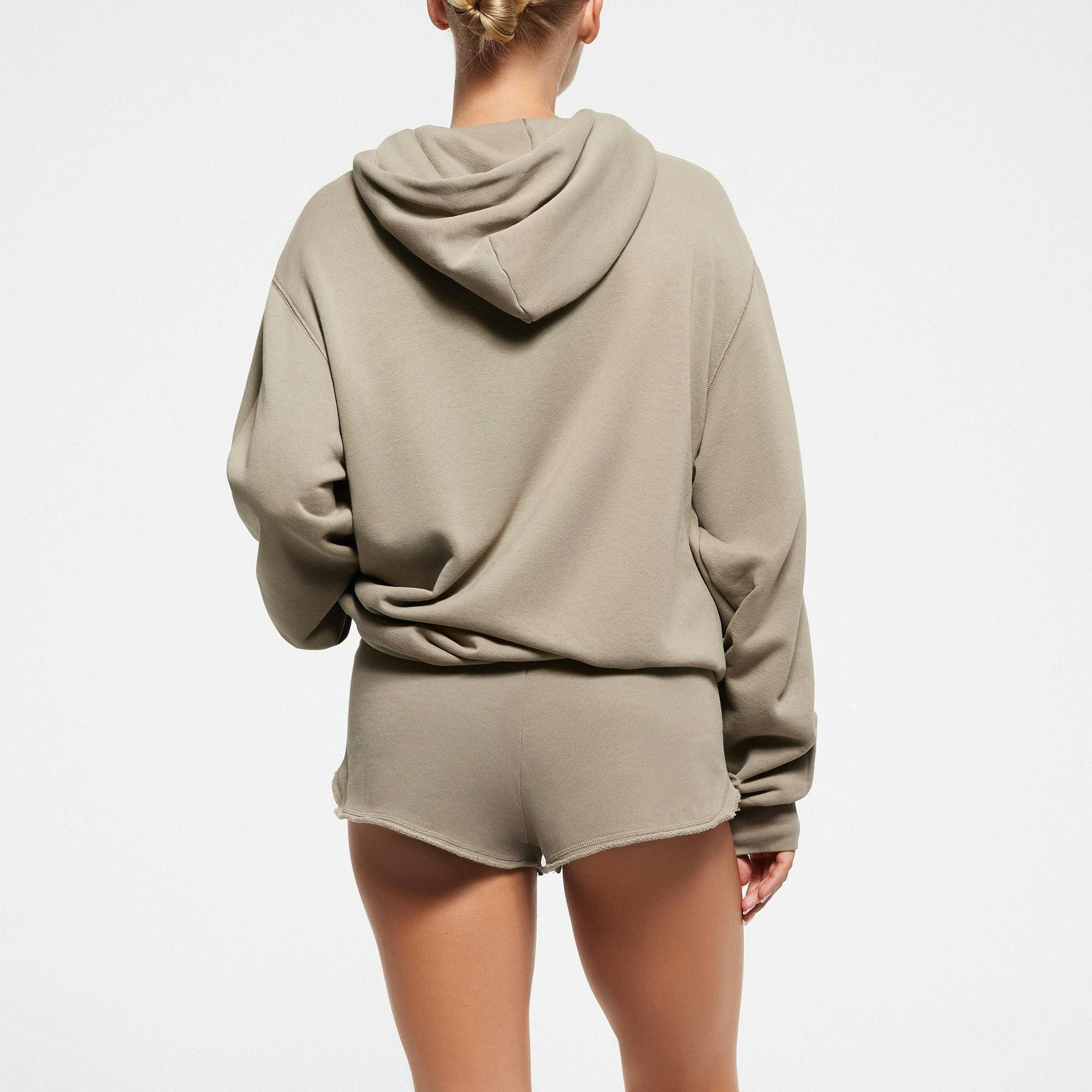 FRENCH TERRY OVERSIZED HOODIE | TAUPE Product Image