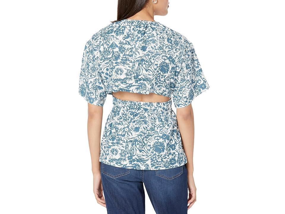 Joie Renae B Top (Porcelain/Indian Teal) Women's Clothing Product Image