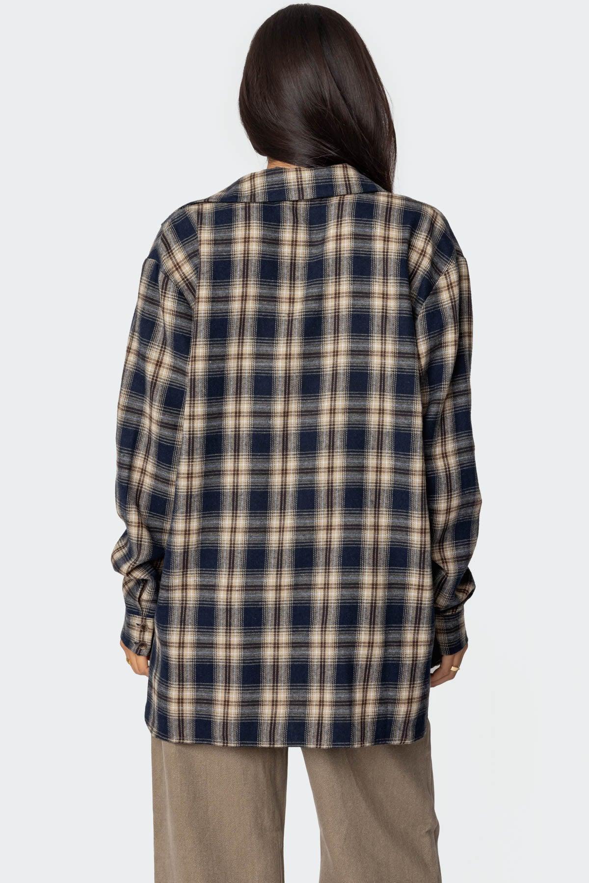 Plaid Flannel Button Up Shirt Product Image