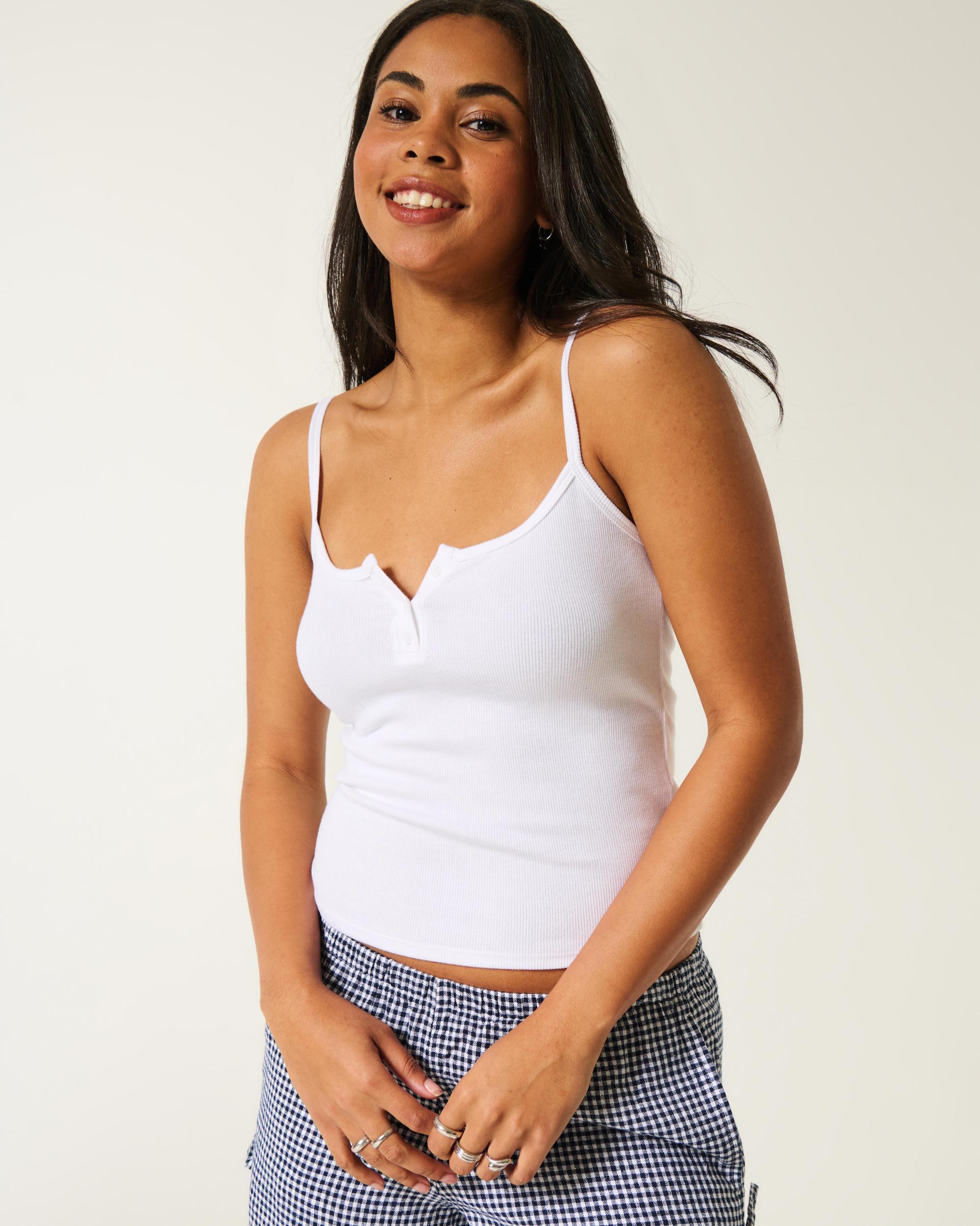 Ribbed Notch Henley Cami Product Image