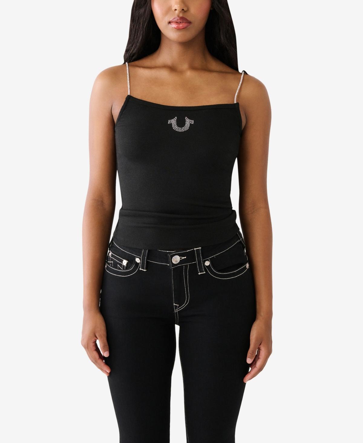 True Religion Womens Crystal Strap Tank Top Product Image