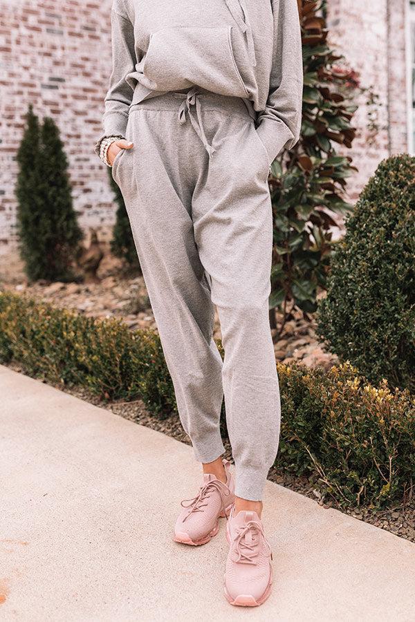 Latte Afternoon Joggers In Grey Product Image