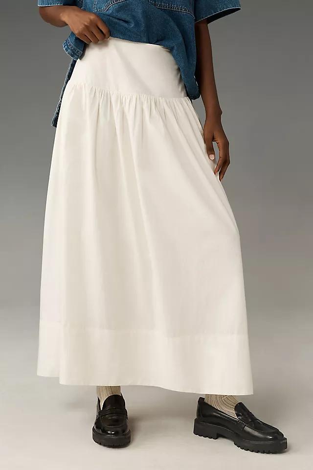 Maeve Drop-Waist Poplin Skirt Product Image