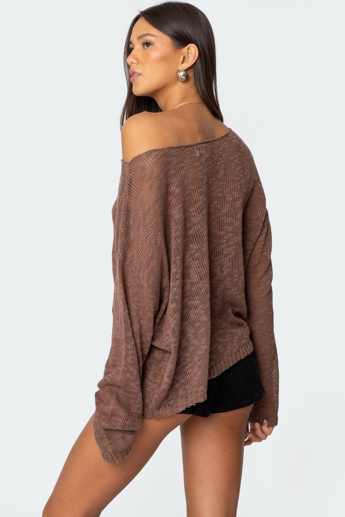 Bri Oversized Boat Neck Sweater Product Image