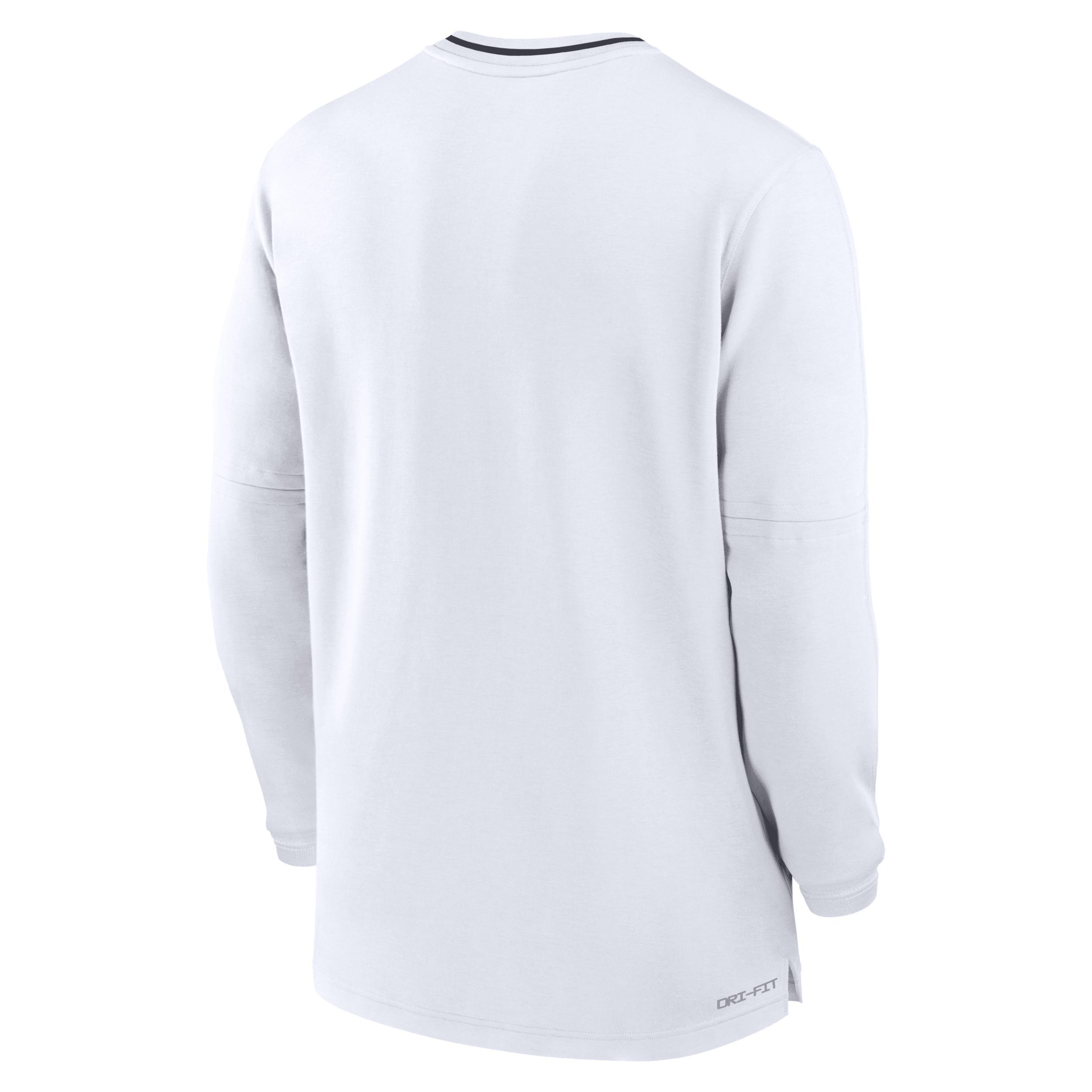 Men's Nike White Georgia Bulldogs 2024 Sideline Coach Performance Half-Zip Long Sleeve Top, Size: Small Product Image